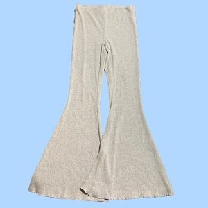 Stretchy Grey Flare Leggings